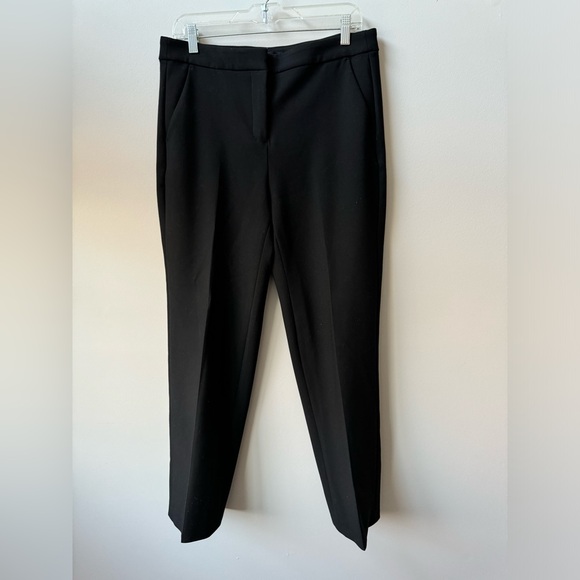 J Crew Kate Straight Leg Pant in Four Season Stretch Black High Rise - Picture 2 of 5
